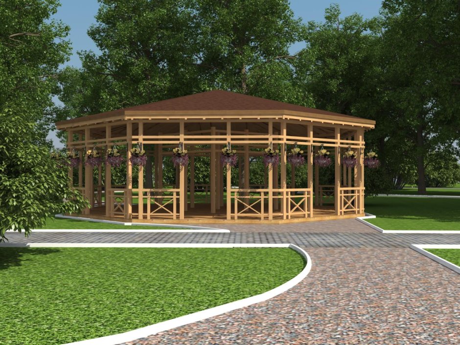 Беседка без фона