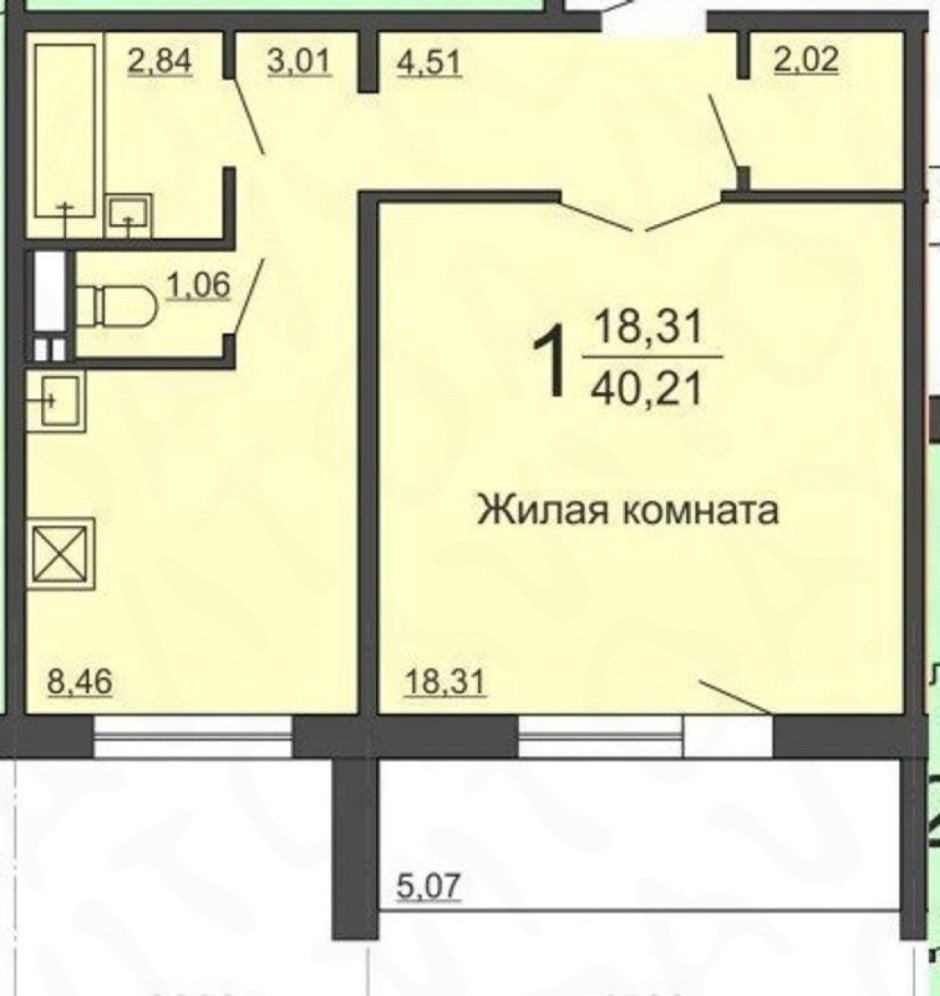 97 Серия планировка 1 комнатная Челябинск