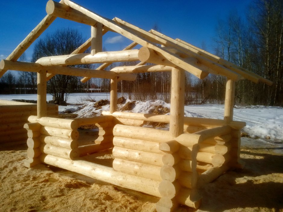 Рубленные беседки