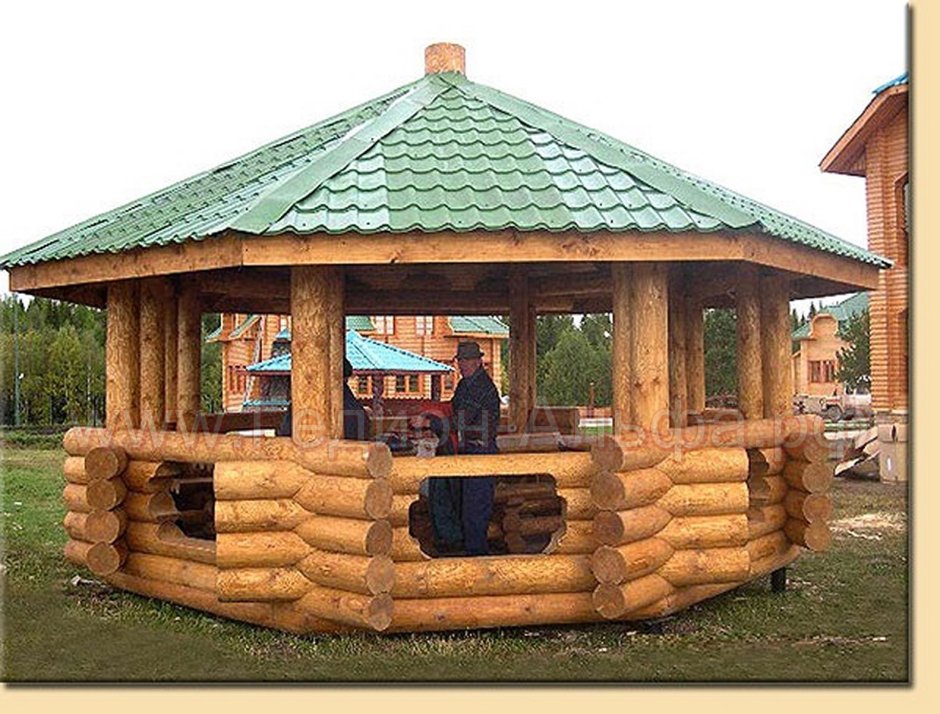 Рубленные беседки