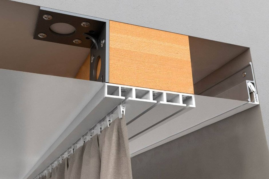 Ниша для штор с подсветкой