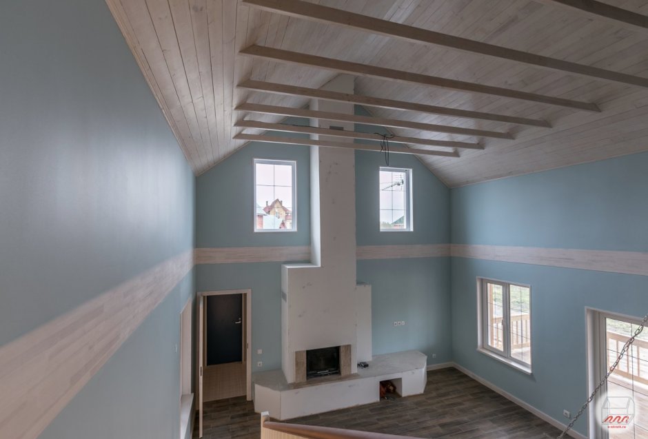 Отделка второго этажа гипсокартоном