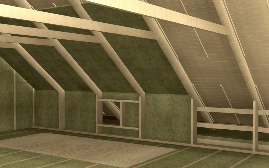 Отделка кровли изнутри