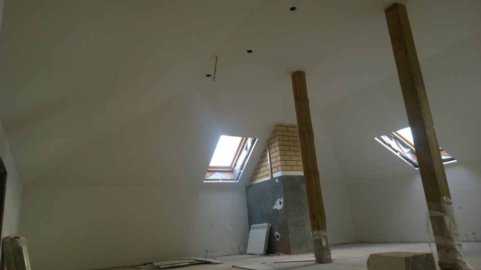 Отделка ГКЛ мансарды