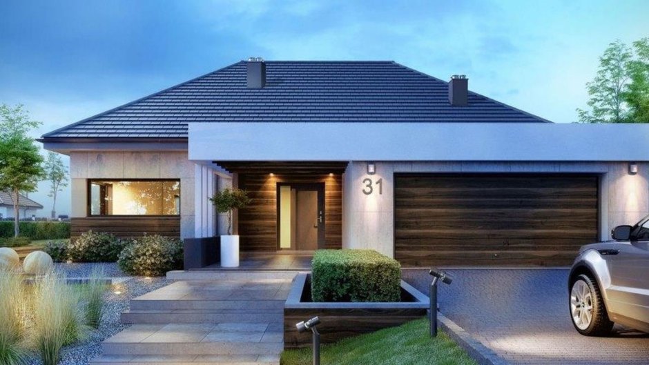 Дом в современном стиле с гаражом