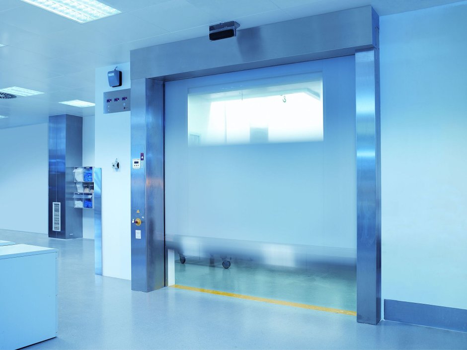 Двери маятниковые двустворчатые для чистых помещений