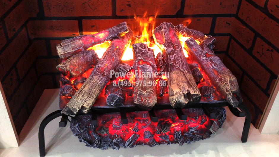 Фальш камин с дровами