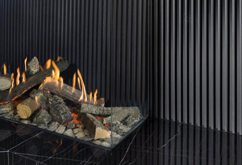 Имитация дров для камина с подсветкой