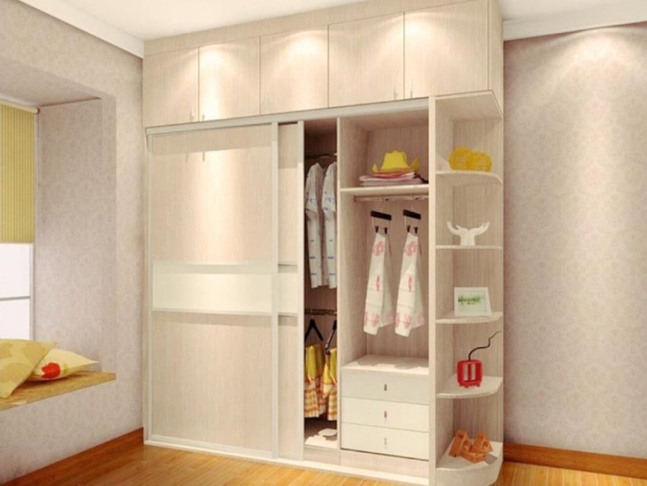 Современный шкаф с антресолью