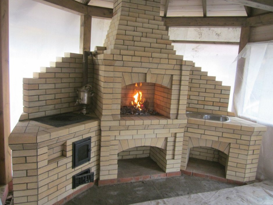 Угловой камин