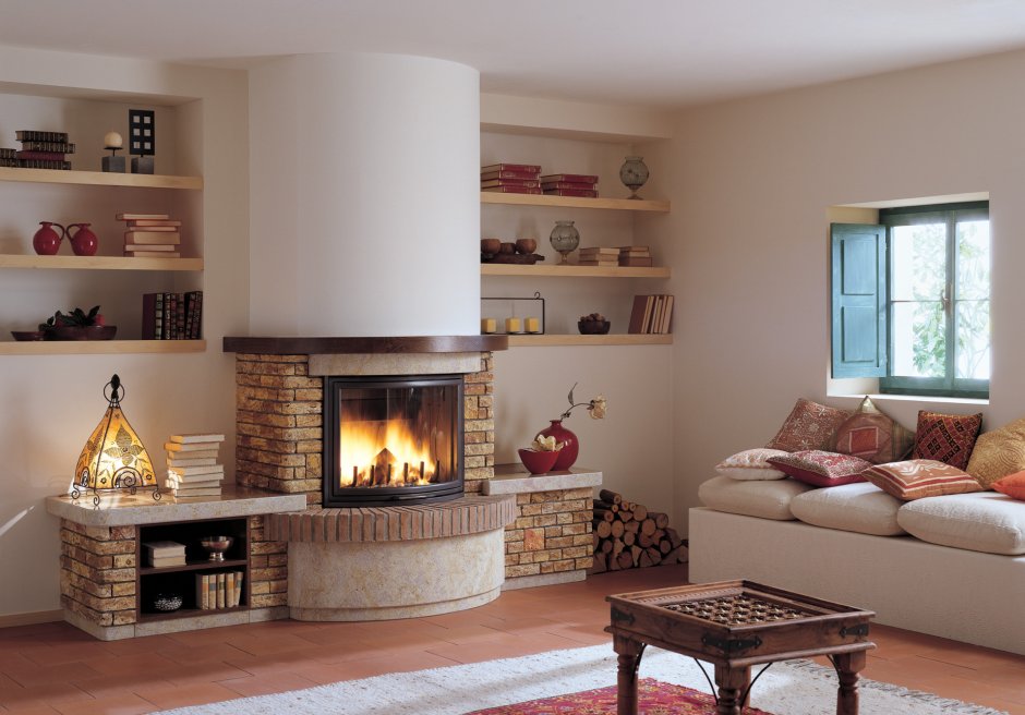 Камин в интерьере