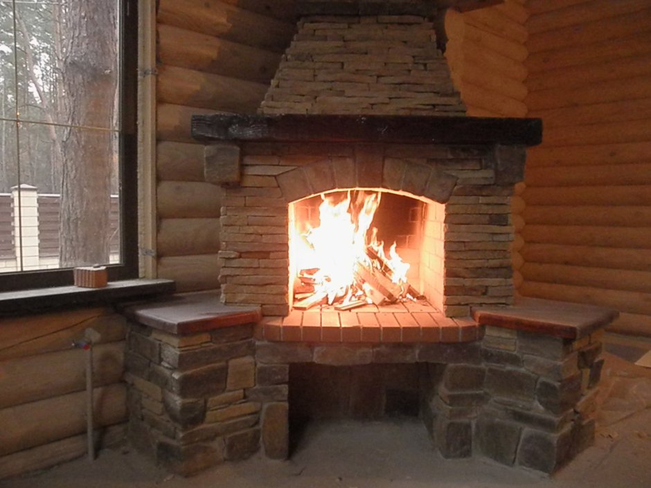 Печные камины из кирпича