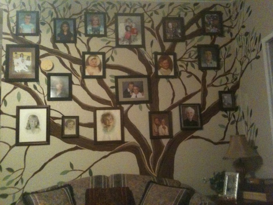 Родовое дерево на стену из дерева