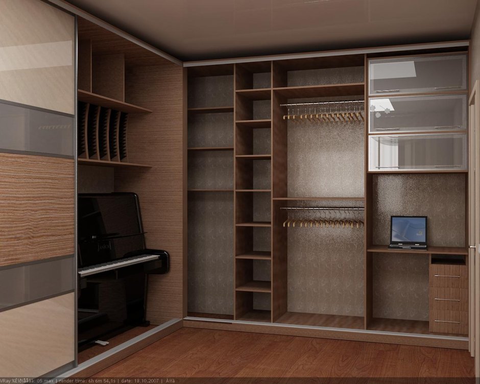 Шкаф купе с телевизором сбоку