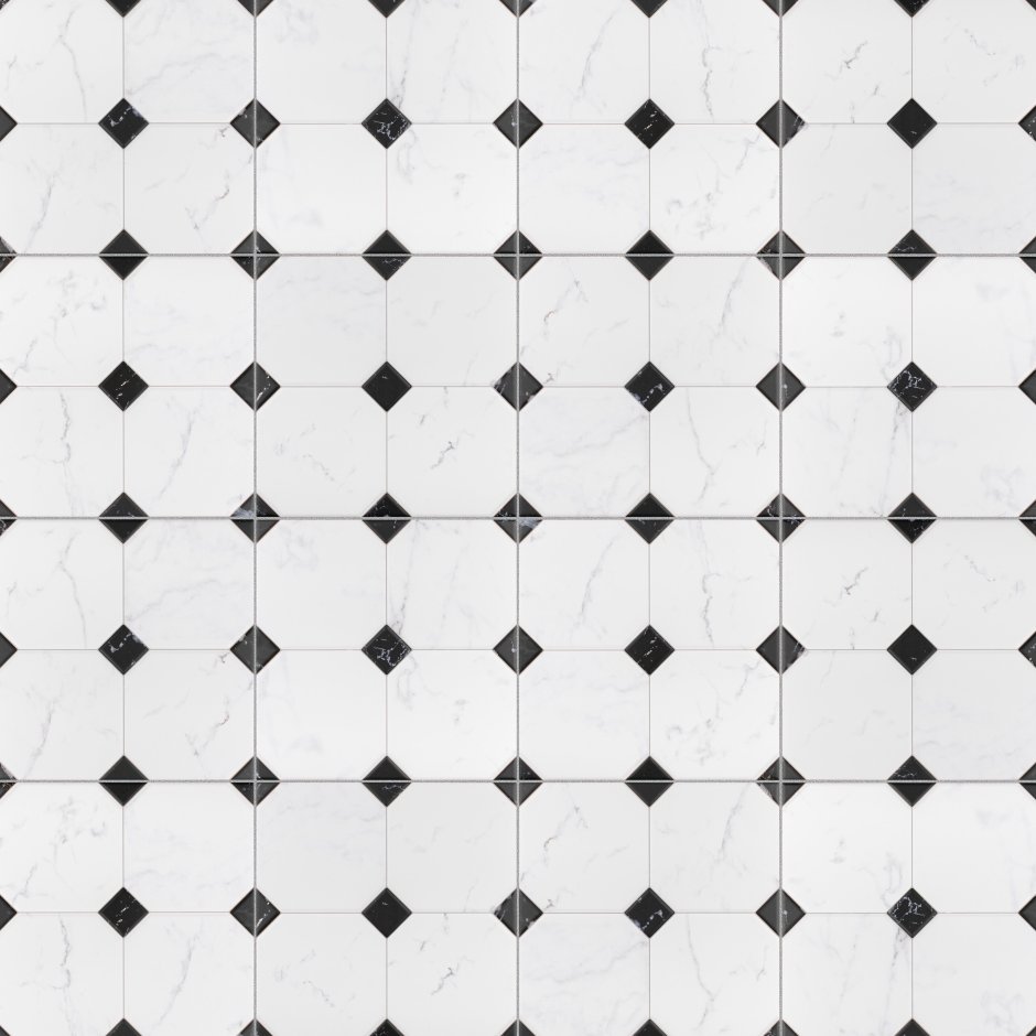 Черно белая плитка на пол