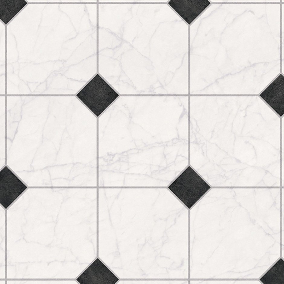 Кер. Мозаика Octagon big White/Black Matt (gtpl61466/cla006) 300х300х6