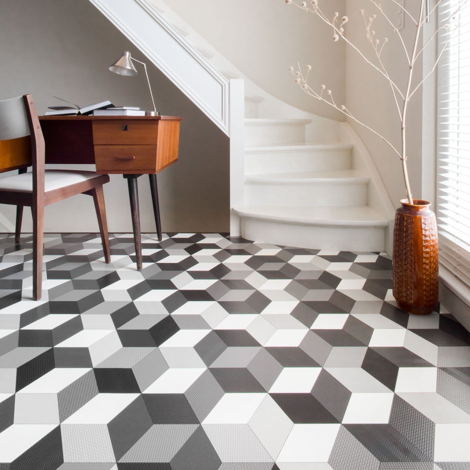 Линолеум Прованс блюз 717 в интерьере