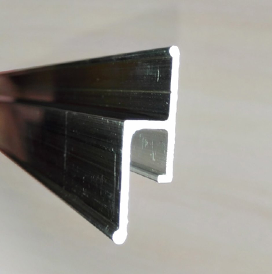 Профиль алюминиевый евро стеновой (теневой) черный