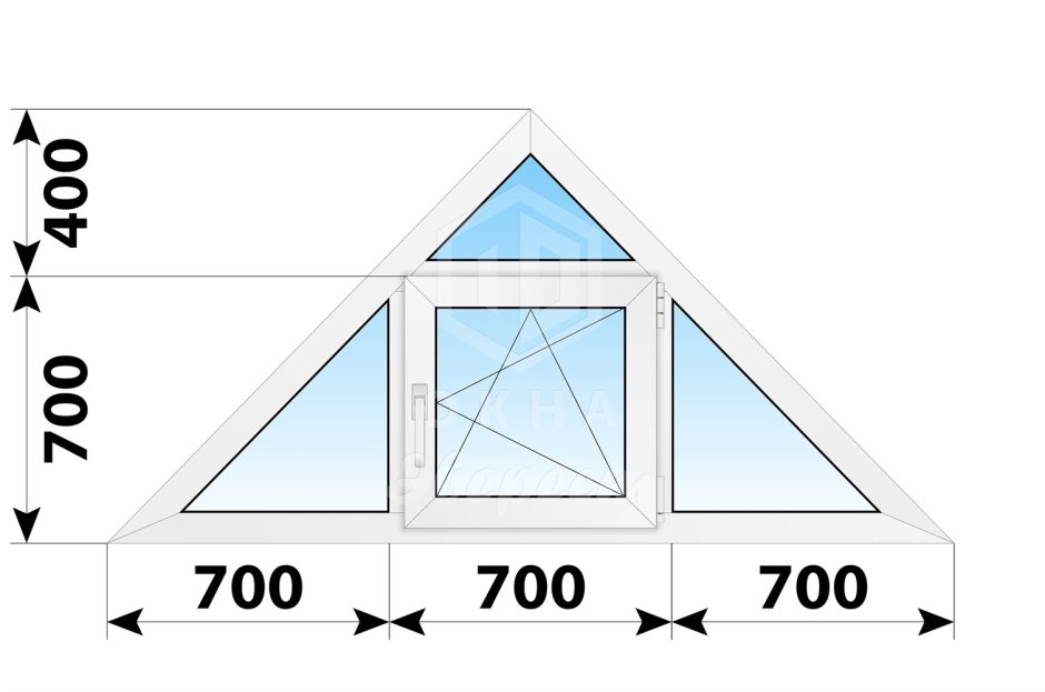 Треугольник пластиковые окно Даве