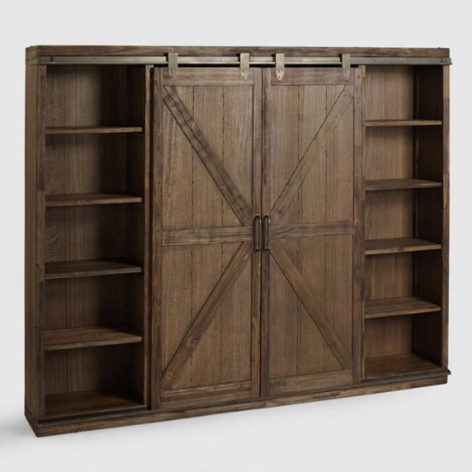 Книжный шкаф с раздвижными дверями