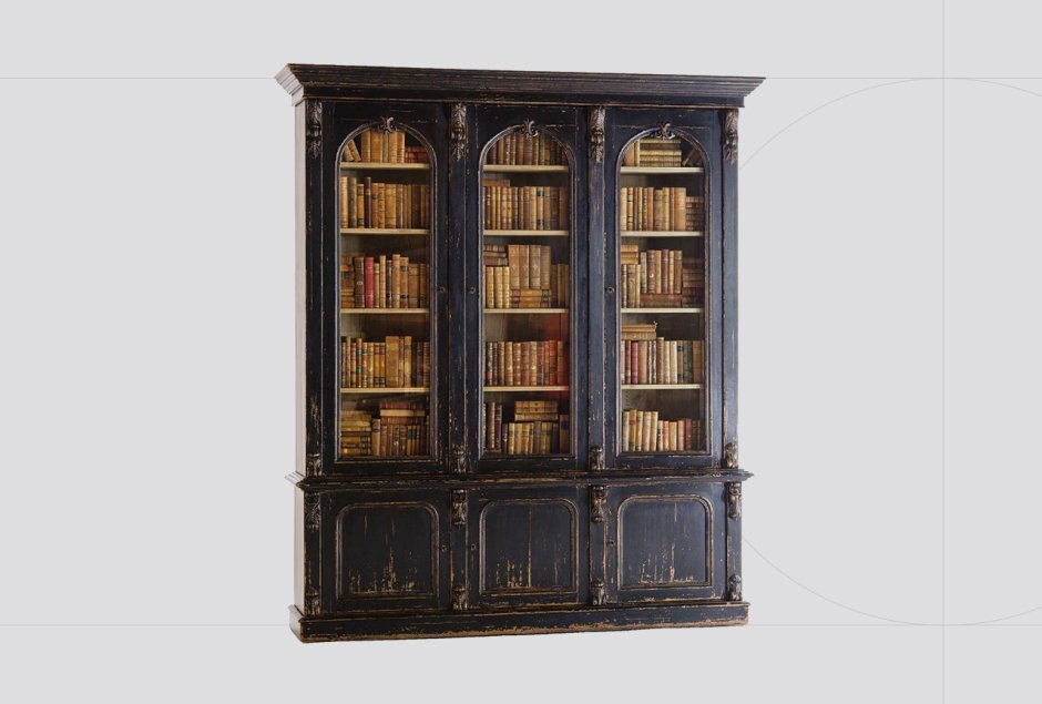 Книжный шкаф 19 век Викторианская