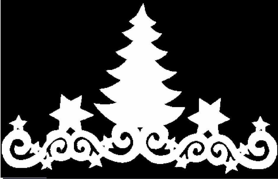 Новогодние вырезки на окна