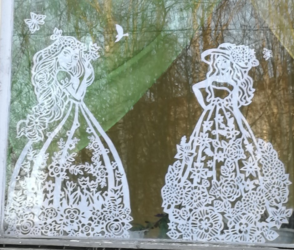 Вытынанки зимние узоры