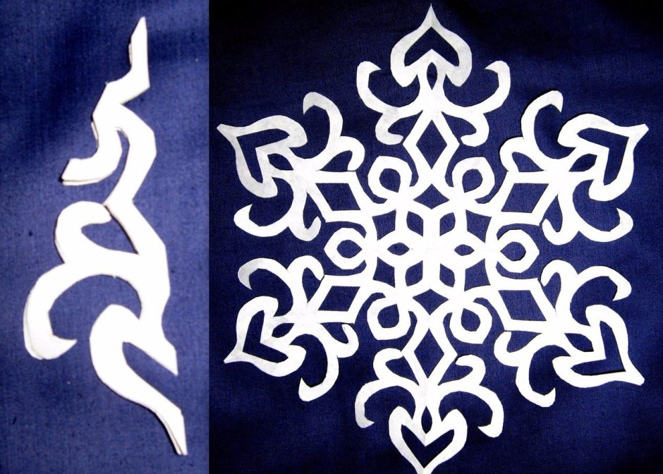 Ажурные снежинки для вырезания