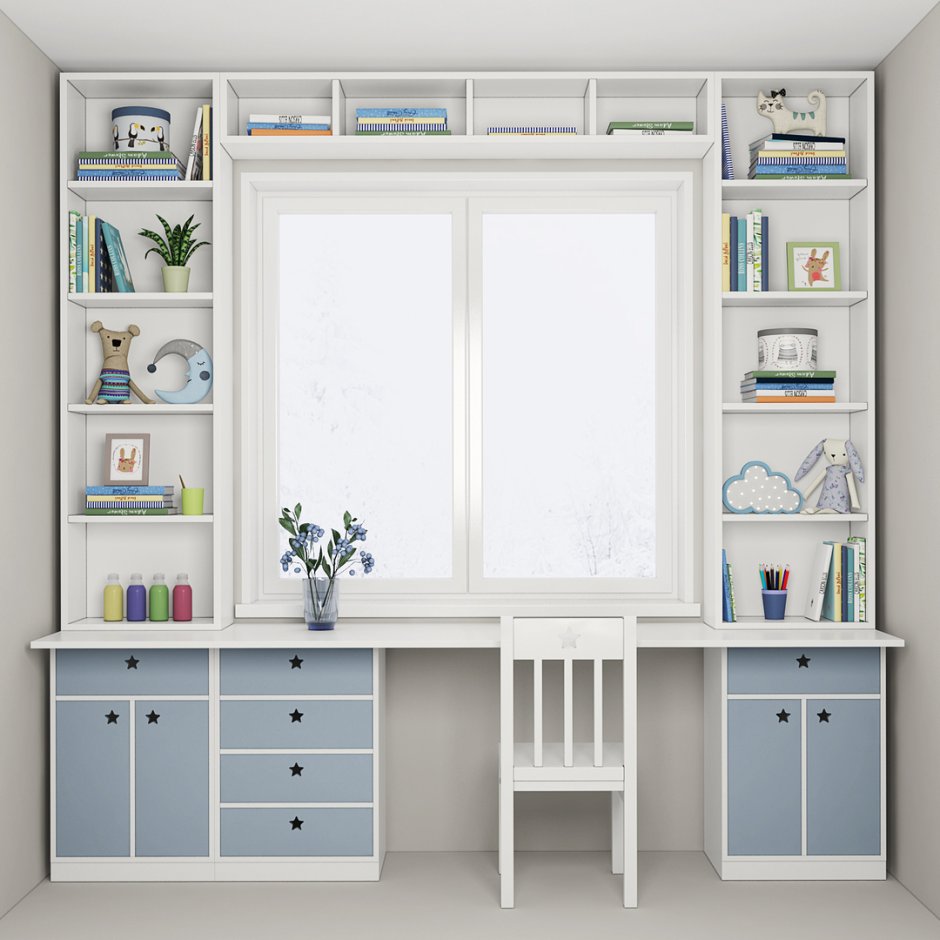 Стеллаж у окна