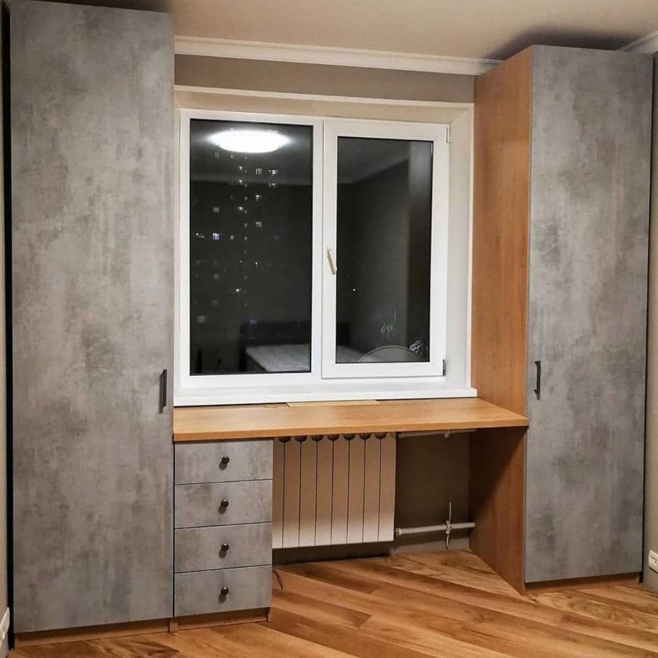 Шкаф вокруг окна икеа