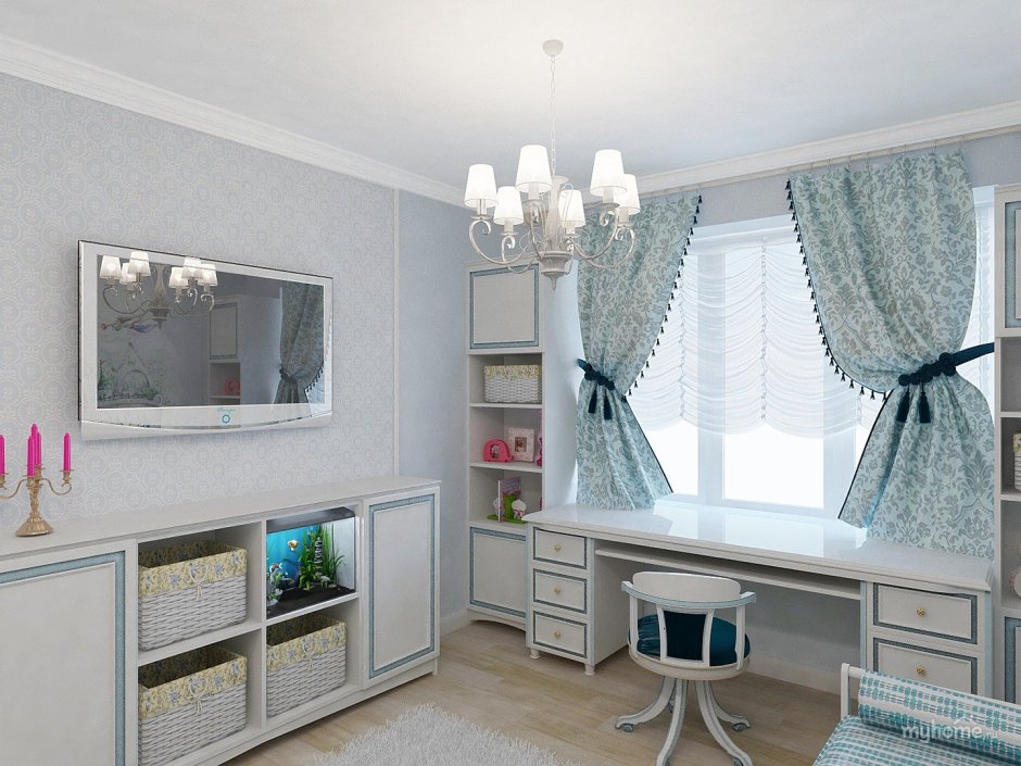 Шкаф у окна в детской икея