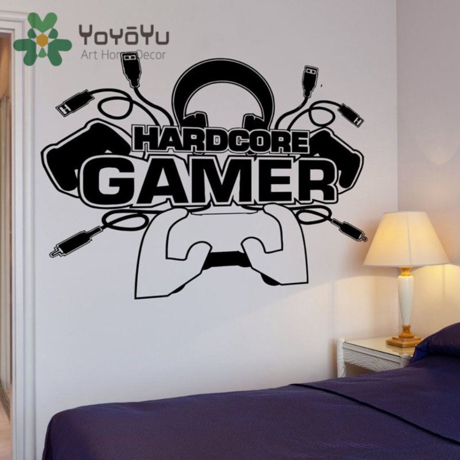 Наклейка геймер на стену