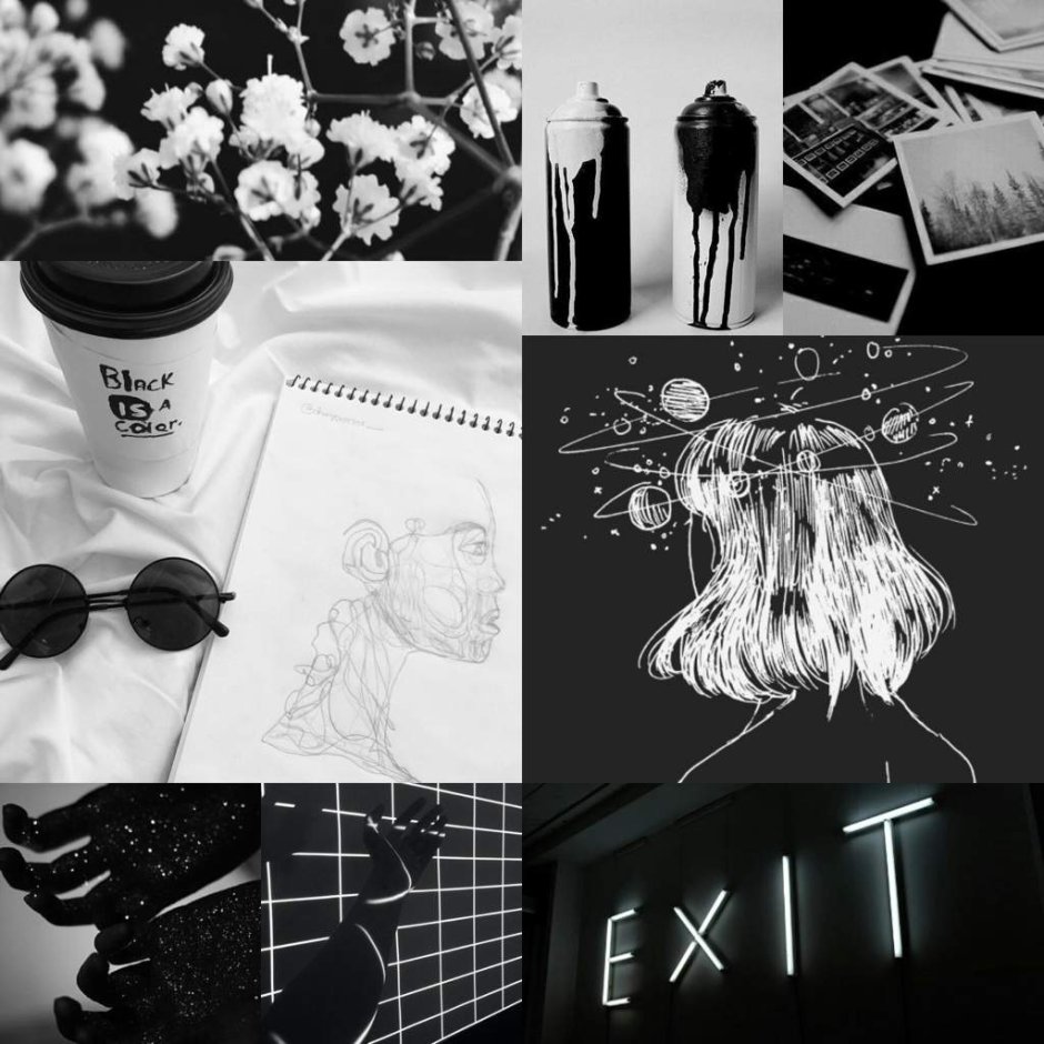 Постеры Эстетика черно белые