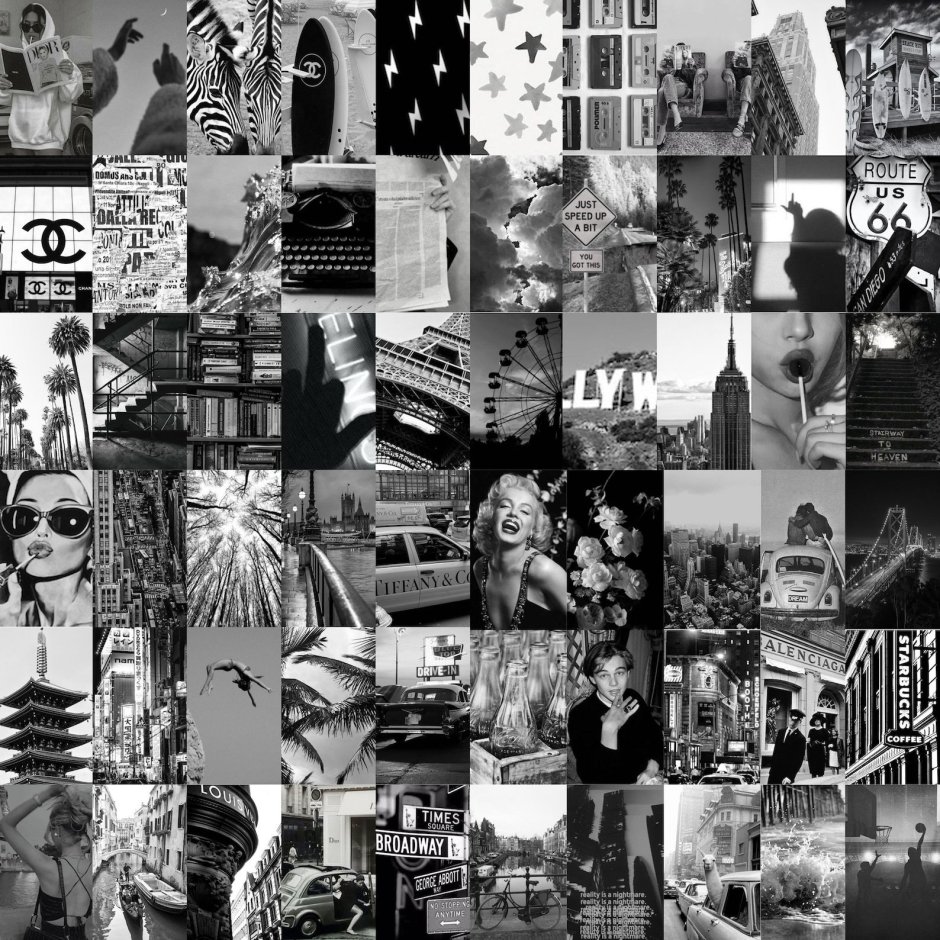 Чб Эстетика коллаж