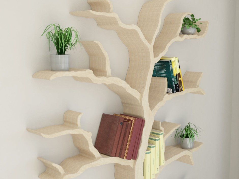Книжный стеллаж в форме дерева