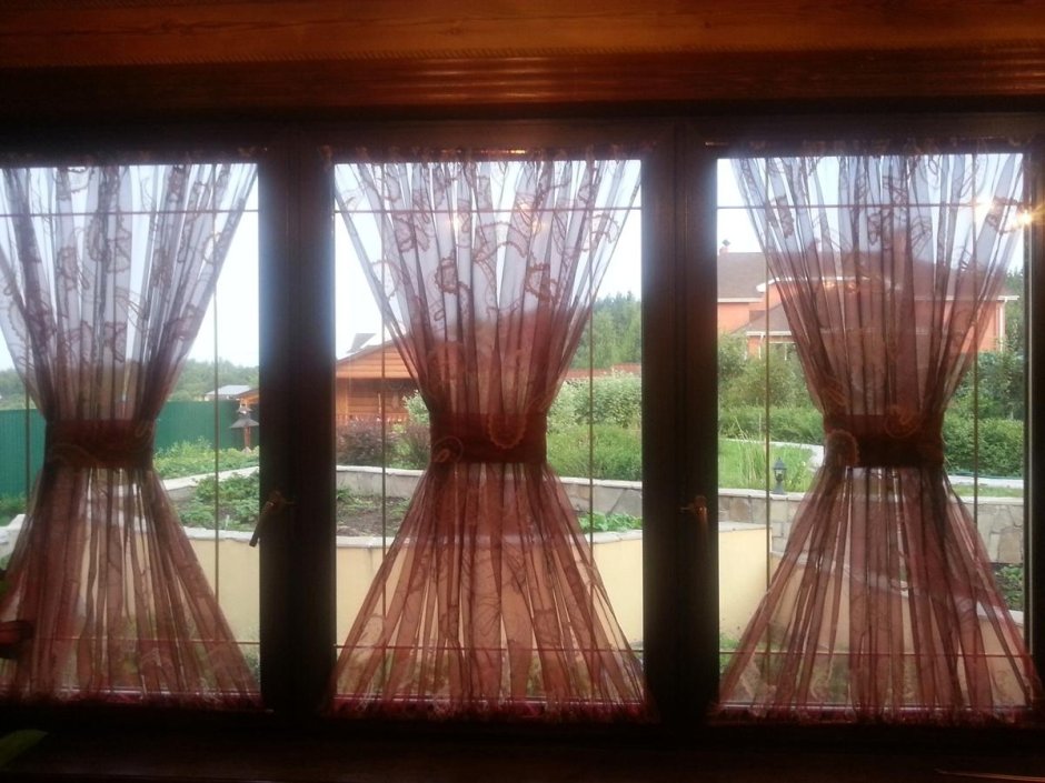 Шторы на окна на веранду