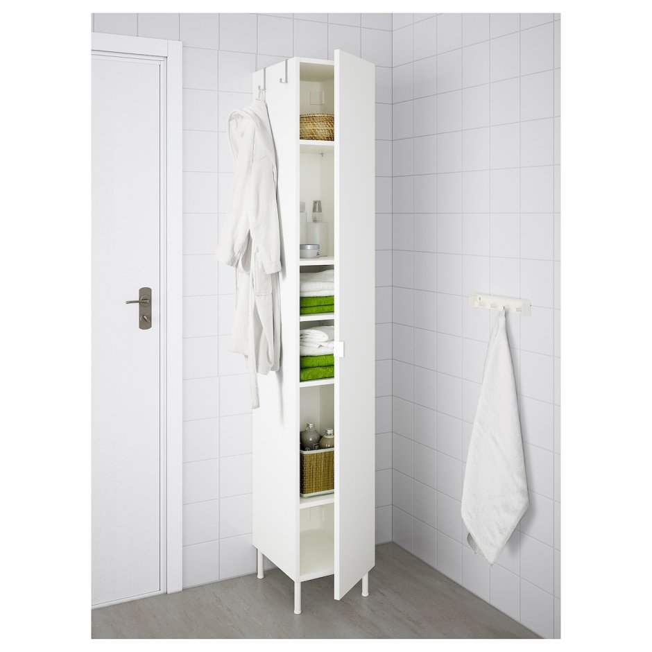 Lillången ЛИЛЛОНГЕН шкаф высокий 1-дверный, белый30x38x189 см