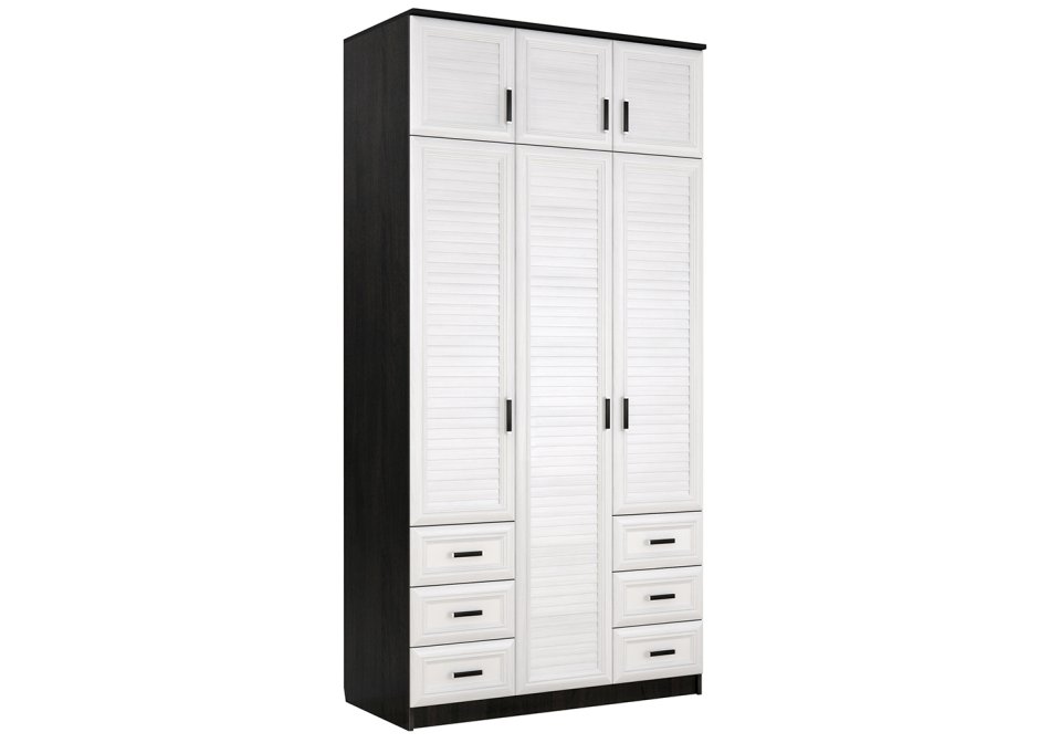 Шкаф 3хдверный с 3мя ящиками Ванесса-4