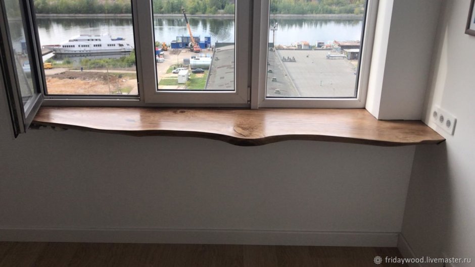 Деревянный подоконник из слэба