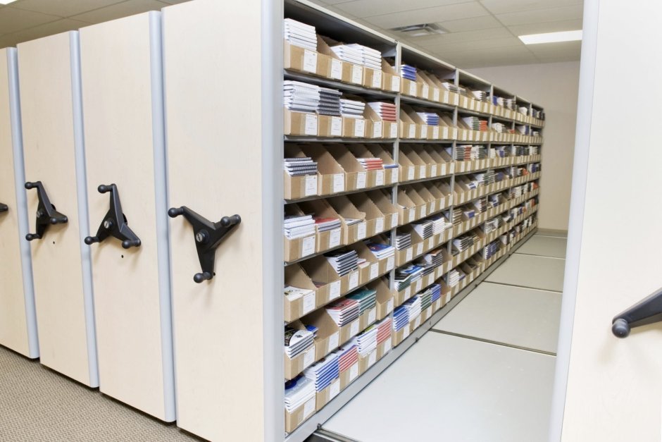 Архивный мобильные стеллажи Промет