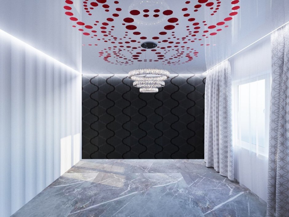 Перфорированные потолки в интерьере