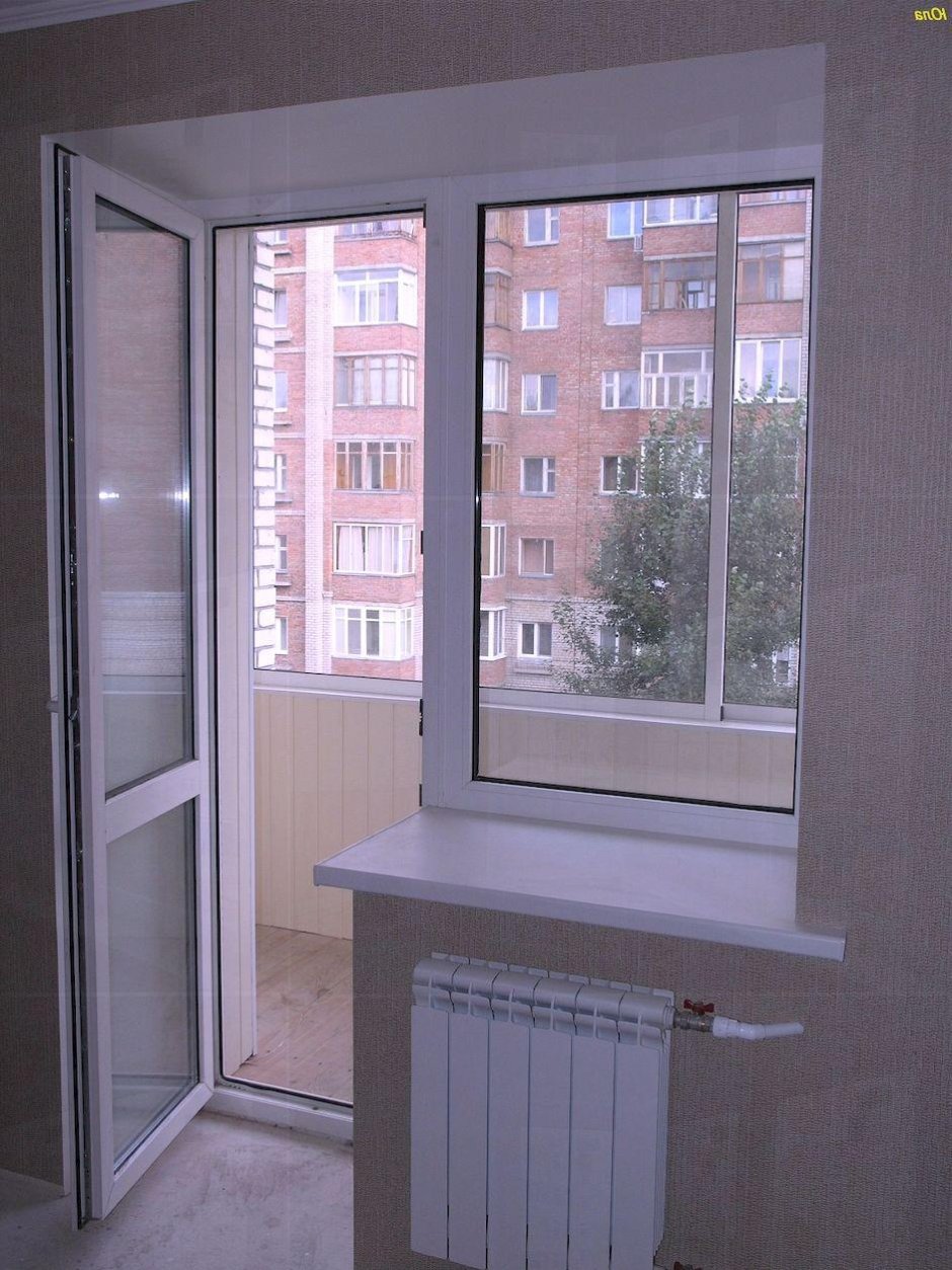Алюминиевый оконный блок балконный