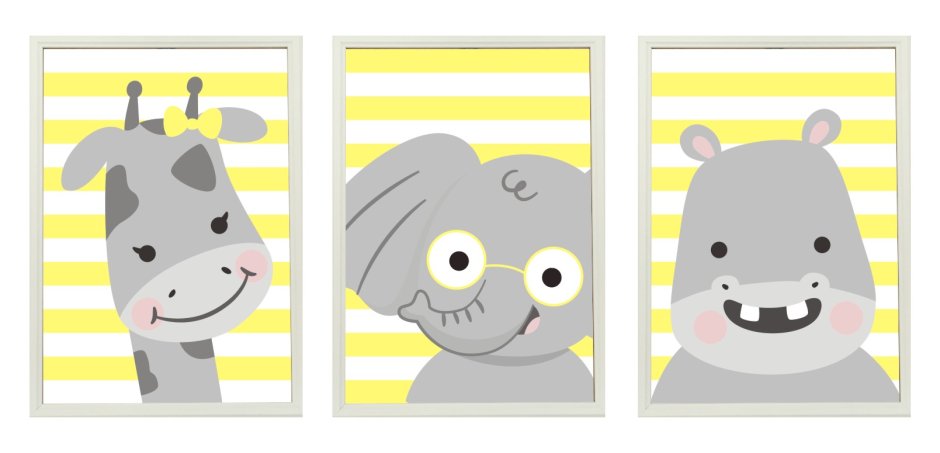 Постер в детскую 3 шт картинка