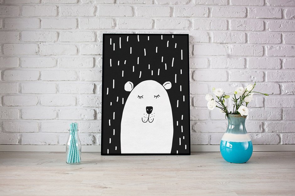 Макет Постер на стене