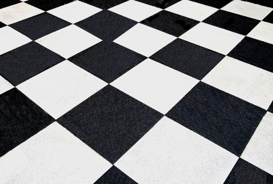 Плитка шашка черно белая