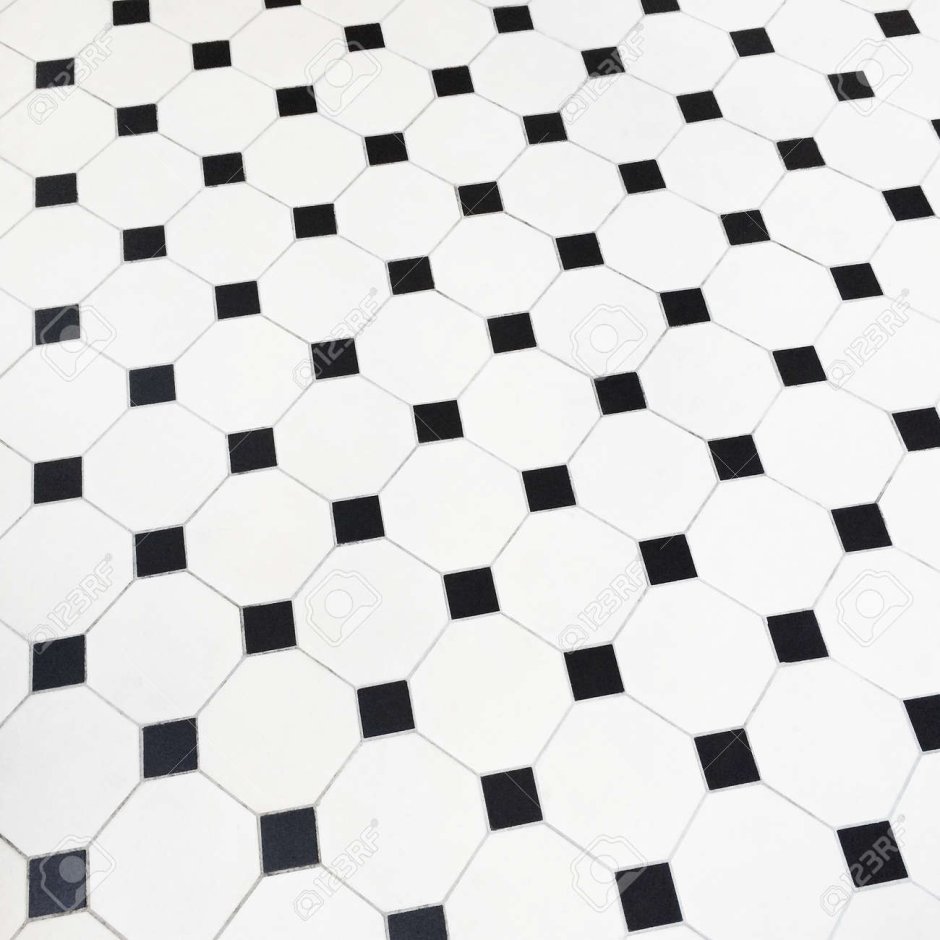 Плитка чёрно белая в шашечку