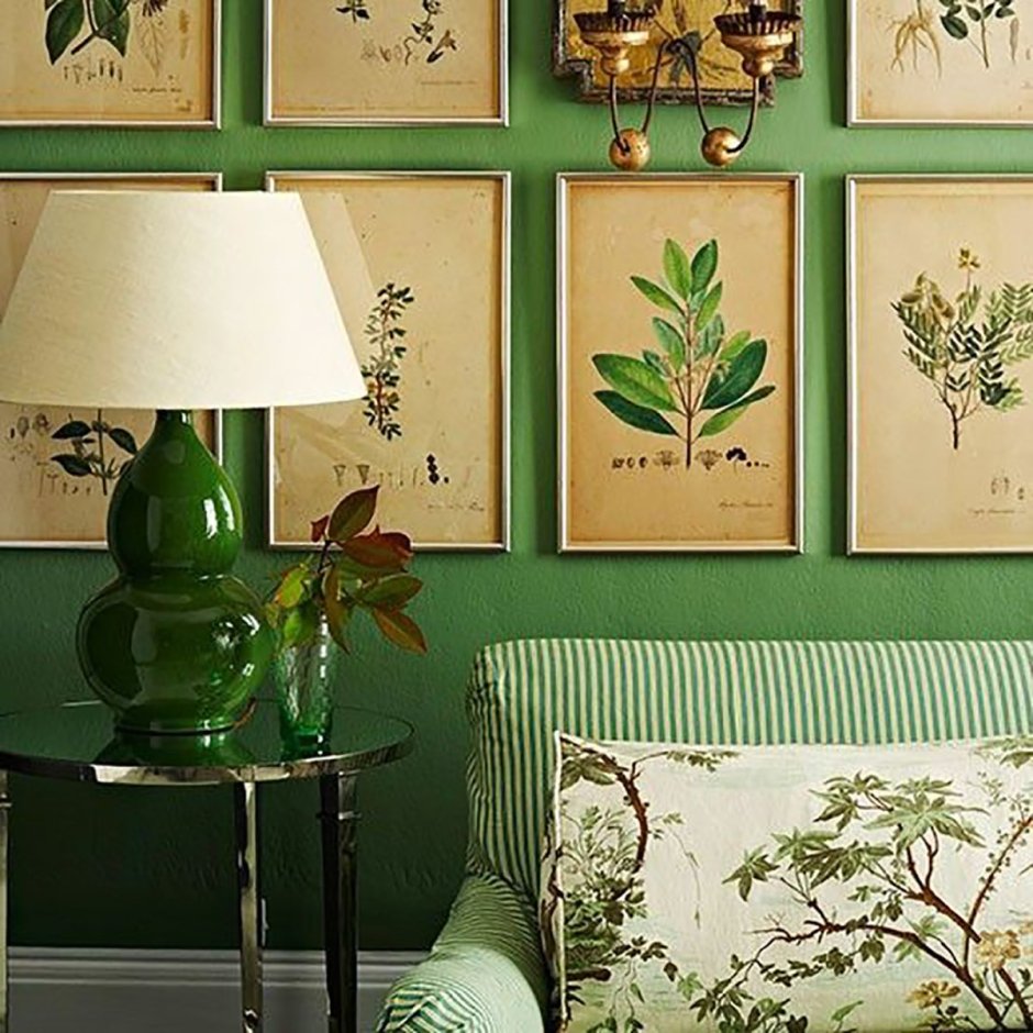 Постеры для интерьера в зеленом цвете