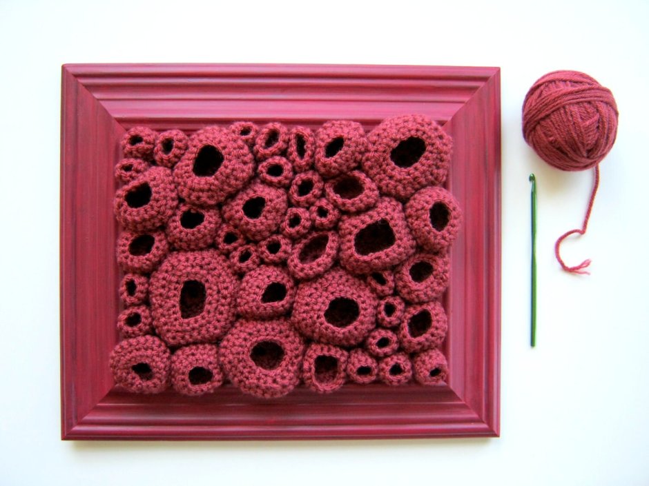 Вязаное панно на стену