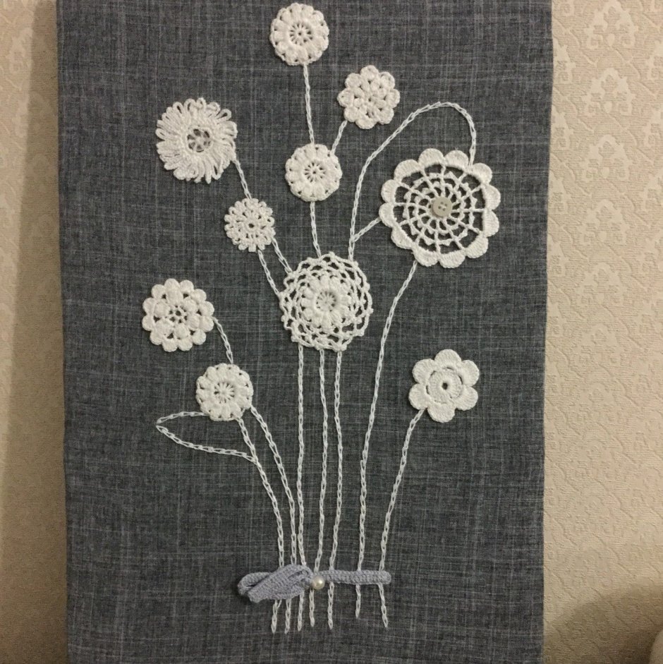 Настенное панно крючком