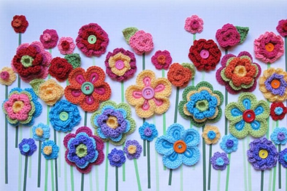 Вязаное панно